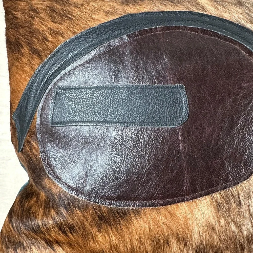 Cow‎ Hair Leather Eye Pillows Accent Sofa Handmade Western Southwestern